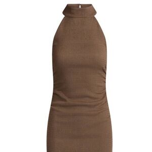 Chic Sleeveless Brown Maxi Dress